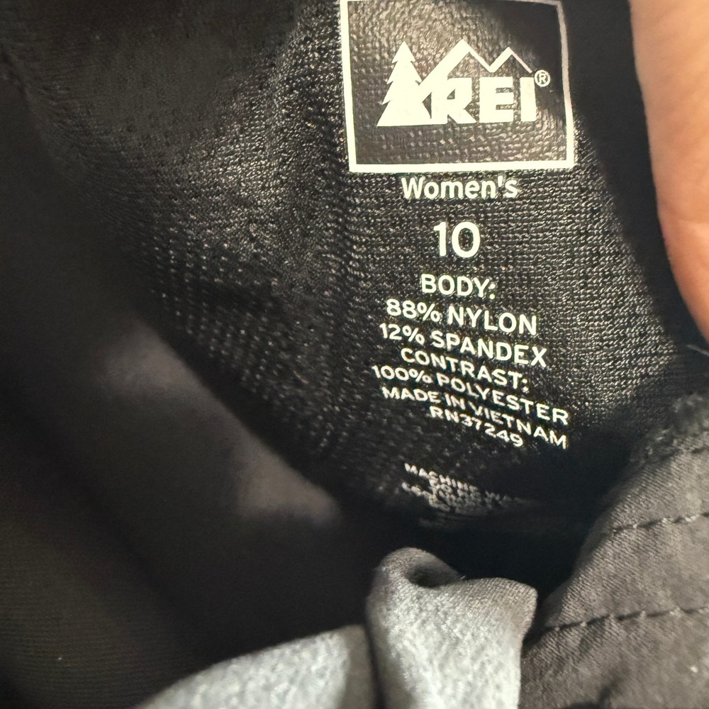 REI Hiking Pants Women 10 Dark Gray Nylon Spandex Stretch Outdoor Straight Leg - Picture 7 of 11